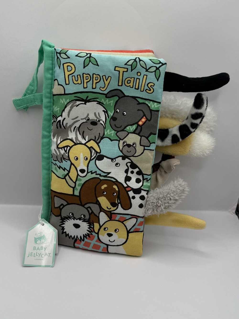 Jellycat Baby Puppy Tails Soft Sensory Book